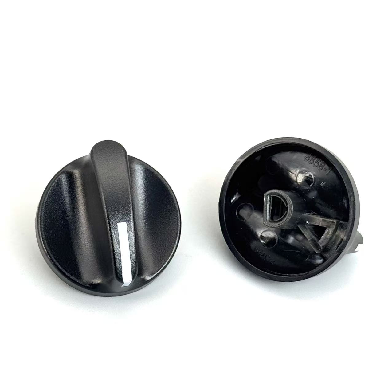 2 knobs MACK Meika knob 7025402 black shell white surface white light 7787-525812, AC CONTROL KNOB FOR MACK 7787-890077