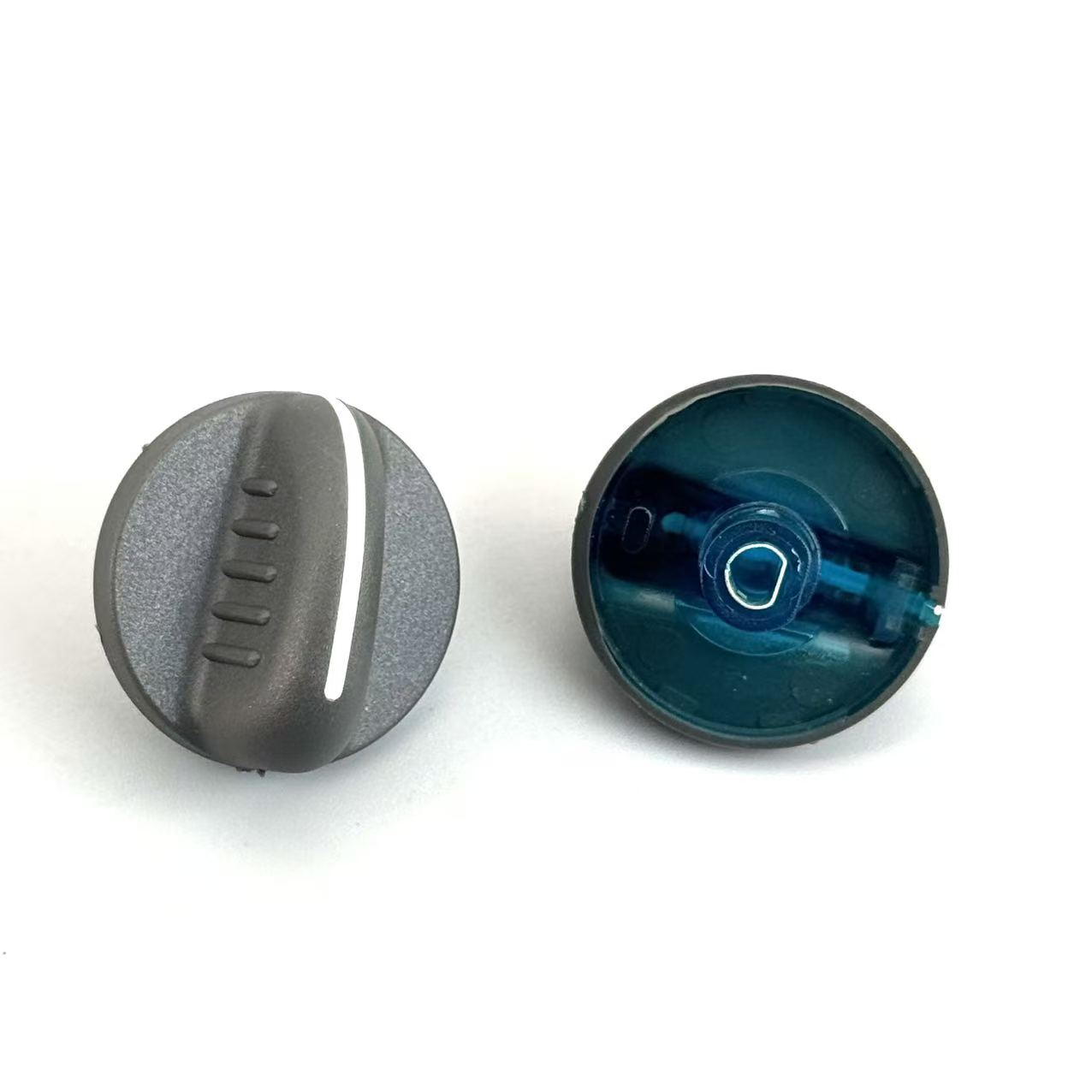 96-05 GMC Chevrolet Knob Grey Shell Blue Bottom White Surface 9376010, 95-99 GMC CHEVY PICKUP TRUCK TAHOE SUBURBAN HEATER CLIMATE Control KNOBS 9376010